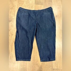 J Jill denim slim leg cropped Women's Dark Blue Jeans pants 28W